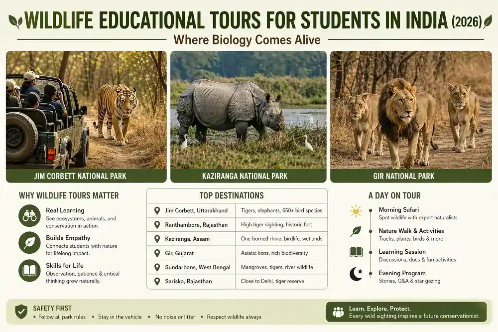 Wildlife Educational Tours for Students in India