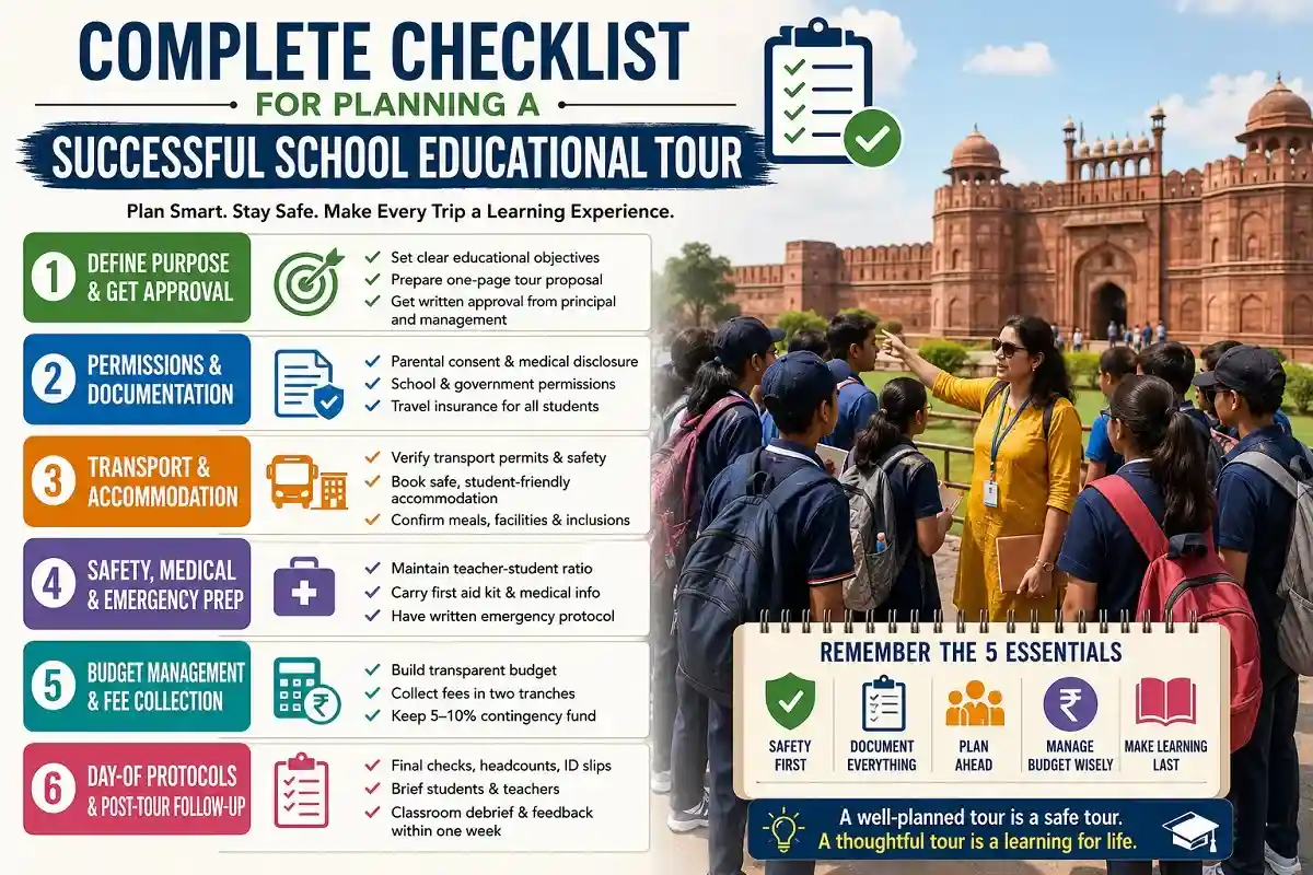 Complete Checklist for Planning a Successful School Educational Tour (2026)